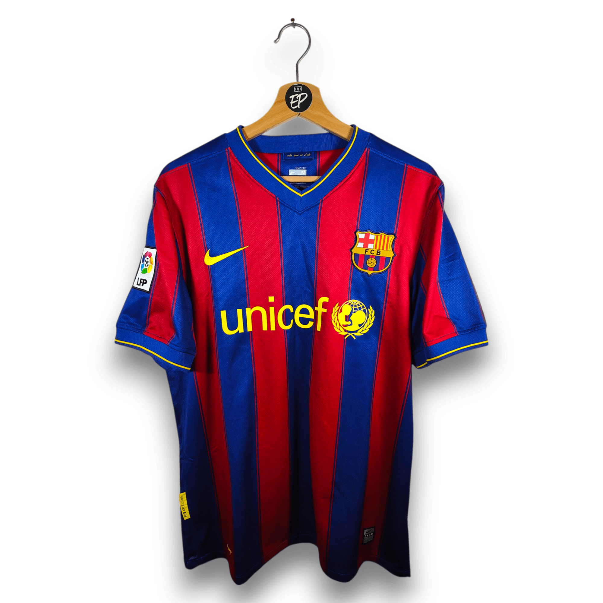 2009 - 10 FC Barcelona Home Shirt Ibrahimovic 9 - 8.5/10 - (M) - Eternal Pitch