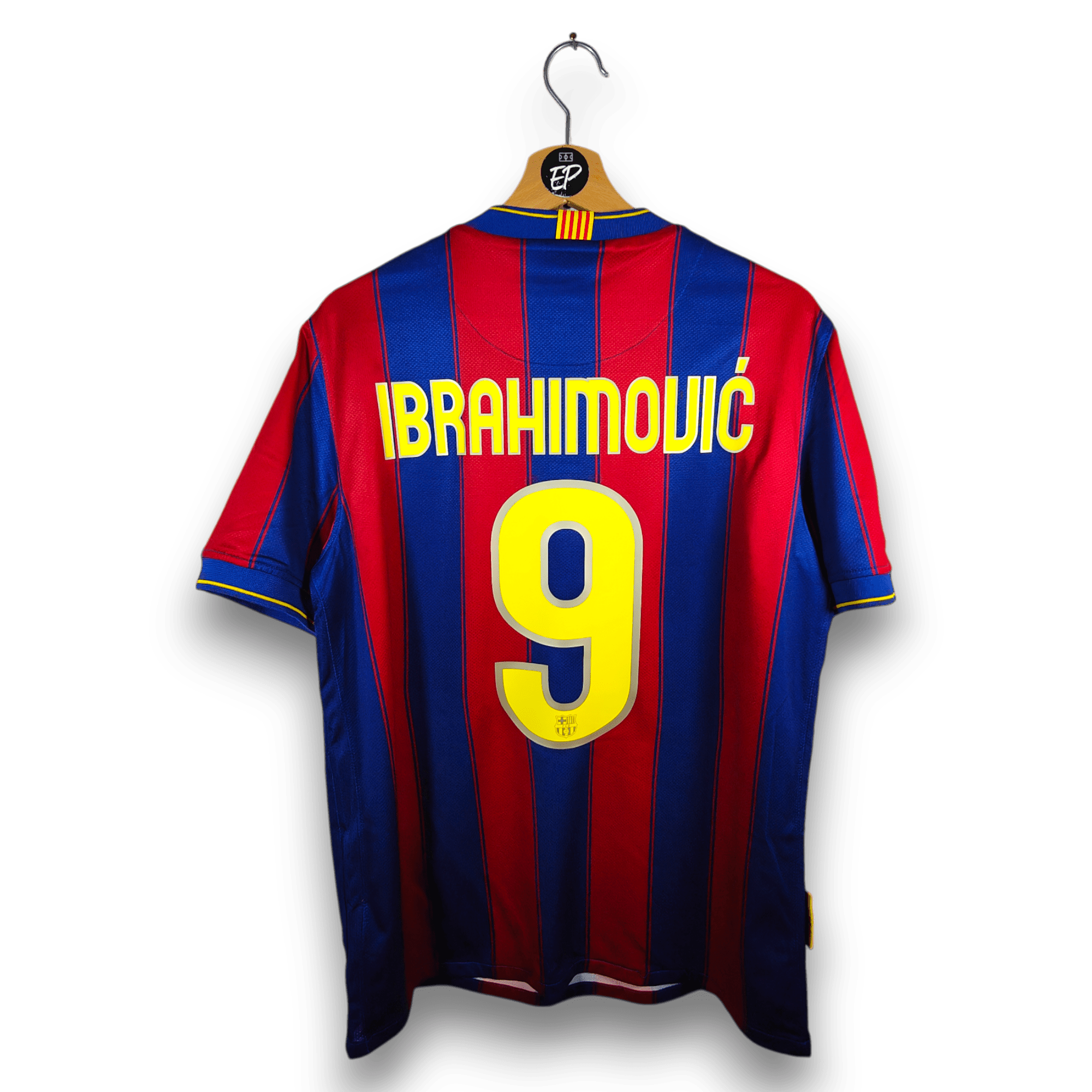 2009 - 10 FC Barcelona Home Shirt Ibrahimovic 9 - 8.5/10 - (M) - Eternal Pitch