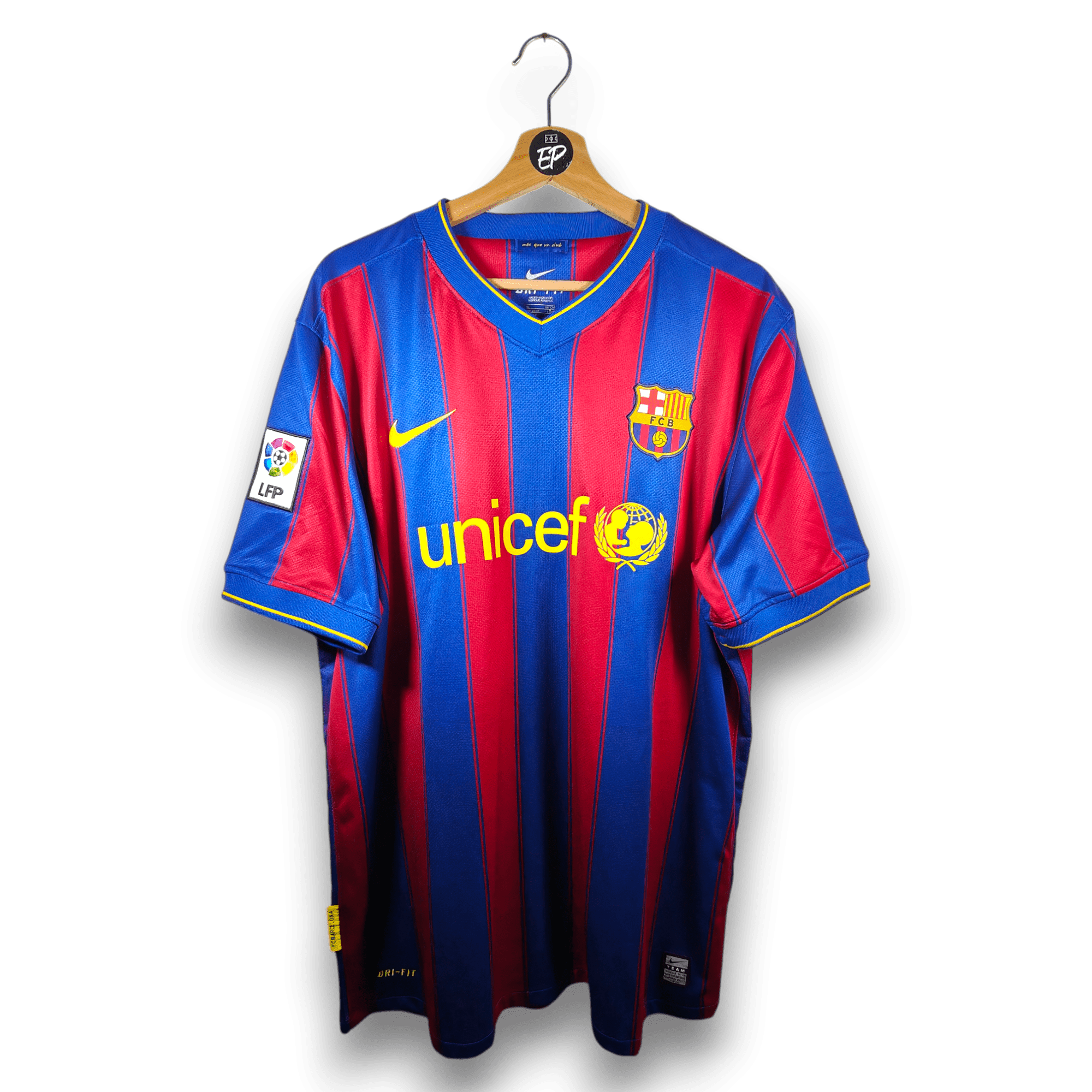 2009 - 10 FC Barcelona Home Shirt Ibrahimovic 9 - 9/10 - (XL) - Eternal Pitch