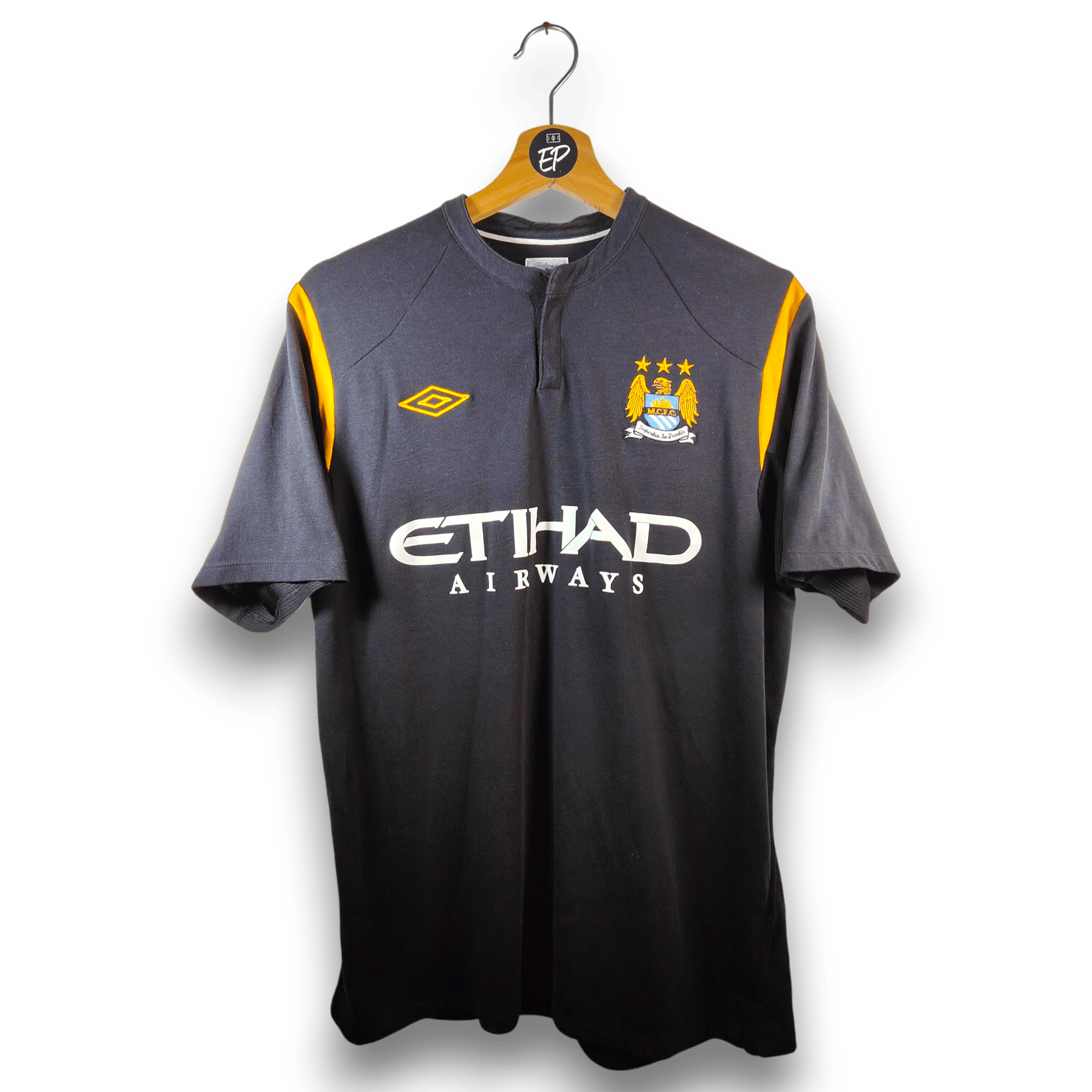 2009-10 Manchester City Away Shirt Kompany #33 - 9.5/10 - (L