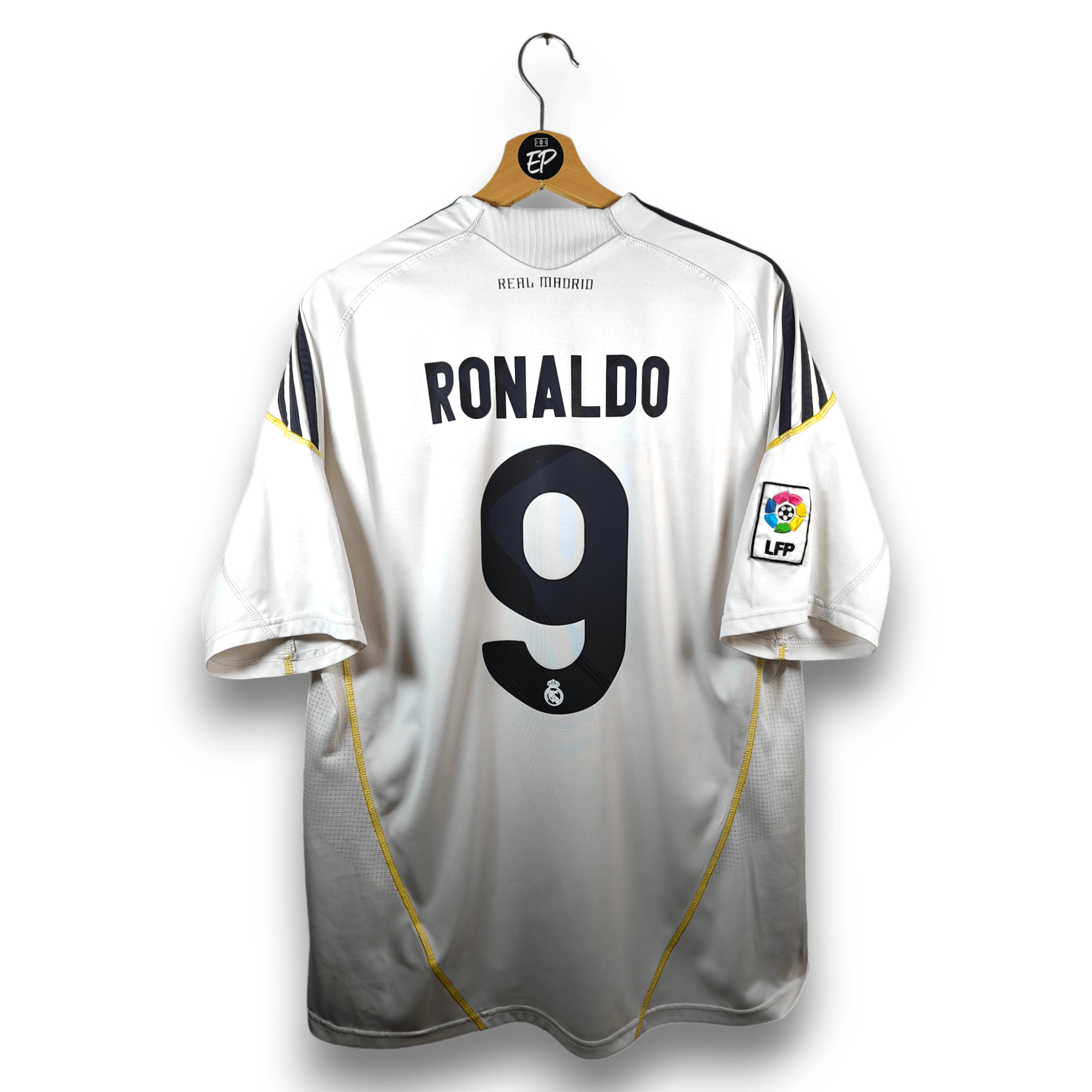 2009-10 Real Madrid Home Shirt Ronaldo #9 - 9.5/10 - (L