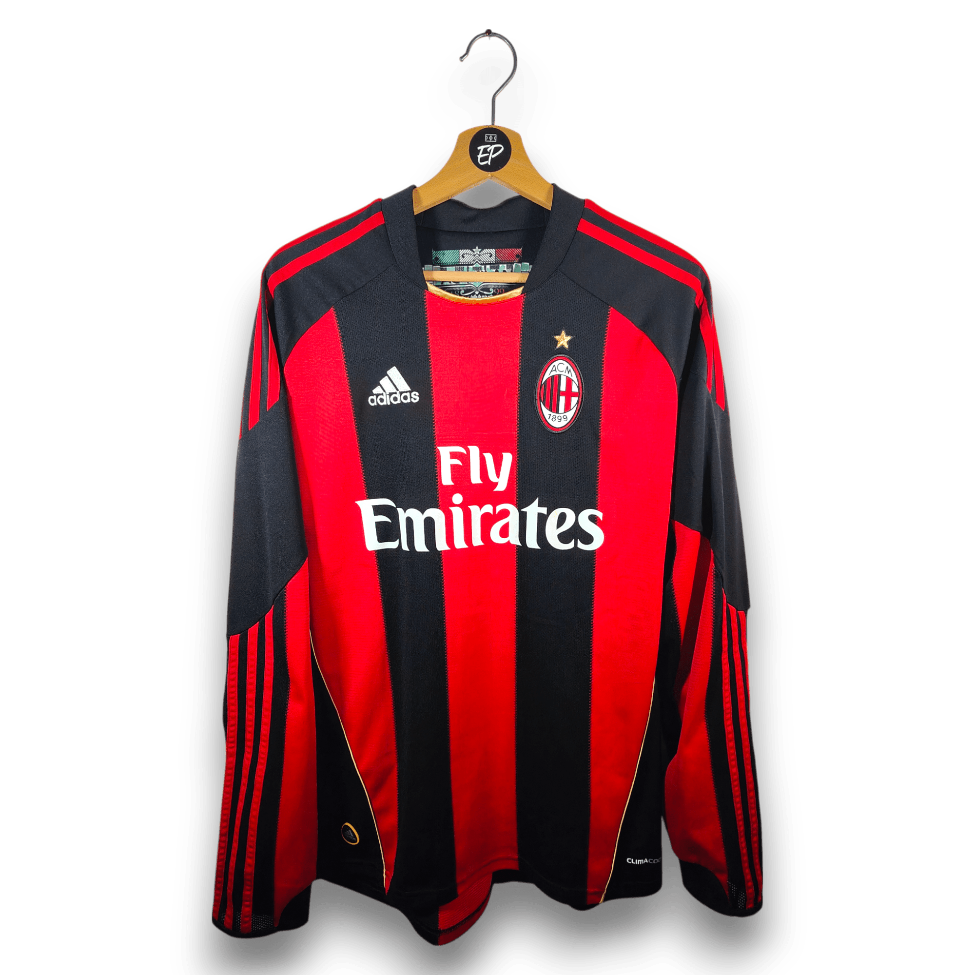 2010 - 11 AC Milan Home Shirt LS Ibrahimovic 11 - 9/10 - (M) - Eternal Pitch
