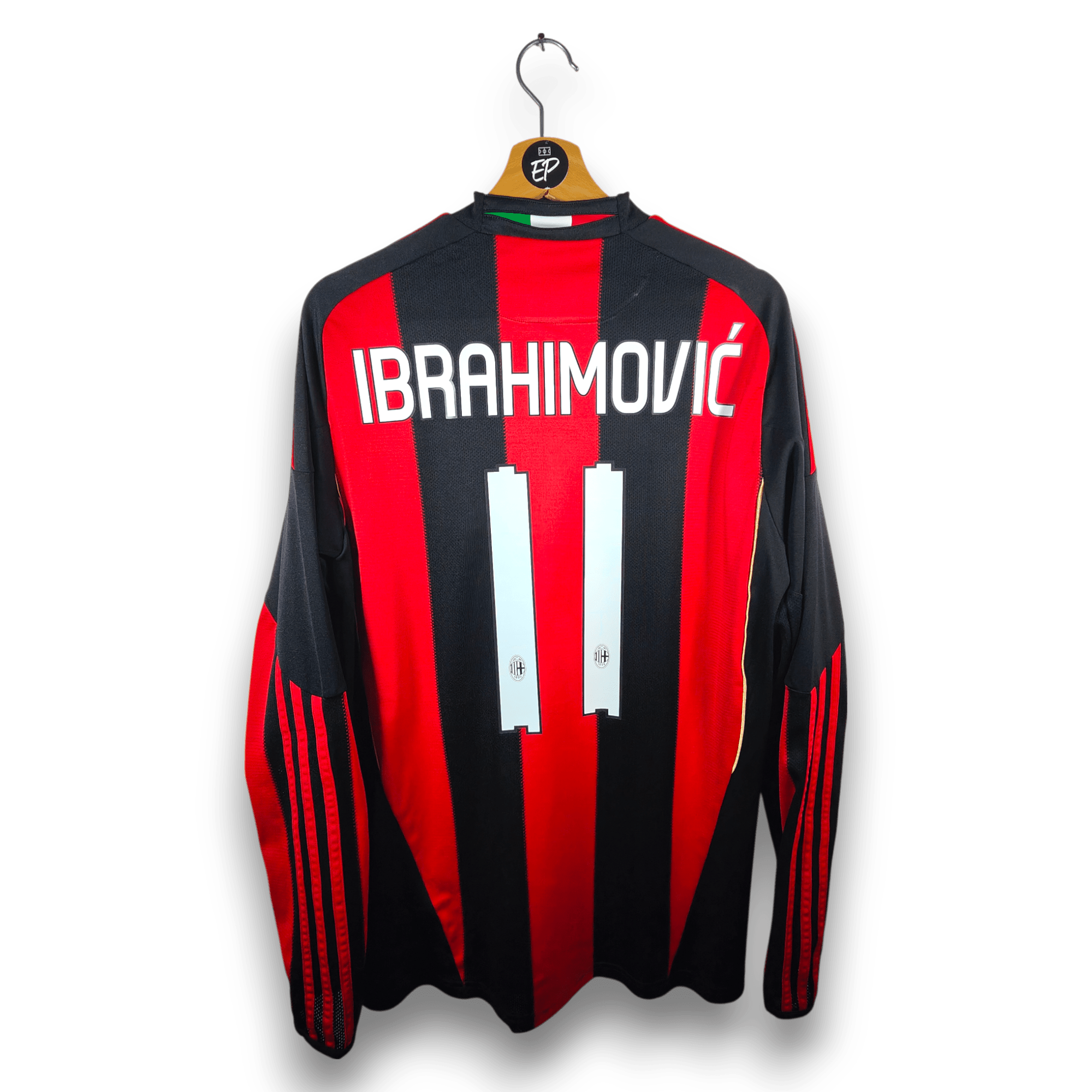 2010 - 11 AC Milan Home Shirt LS Ibrahimovic 11 - 9/10 - (M) - Eternal Pitch