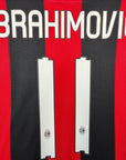 2010 - 11 AC Milan Home Shirt LS Ibrahimovic 11 - 9/10 - (M) - Eternal Pitch