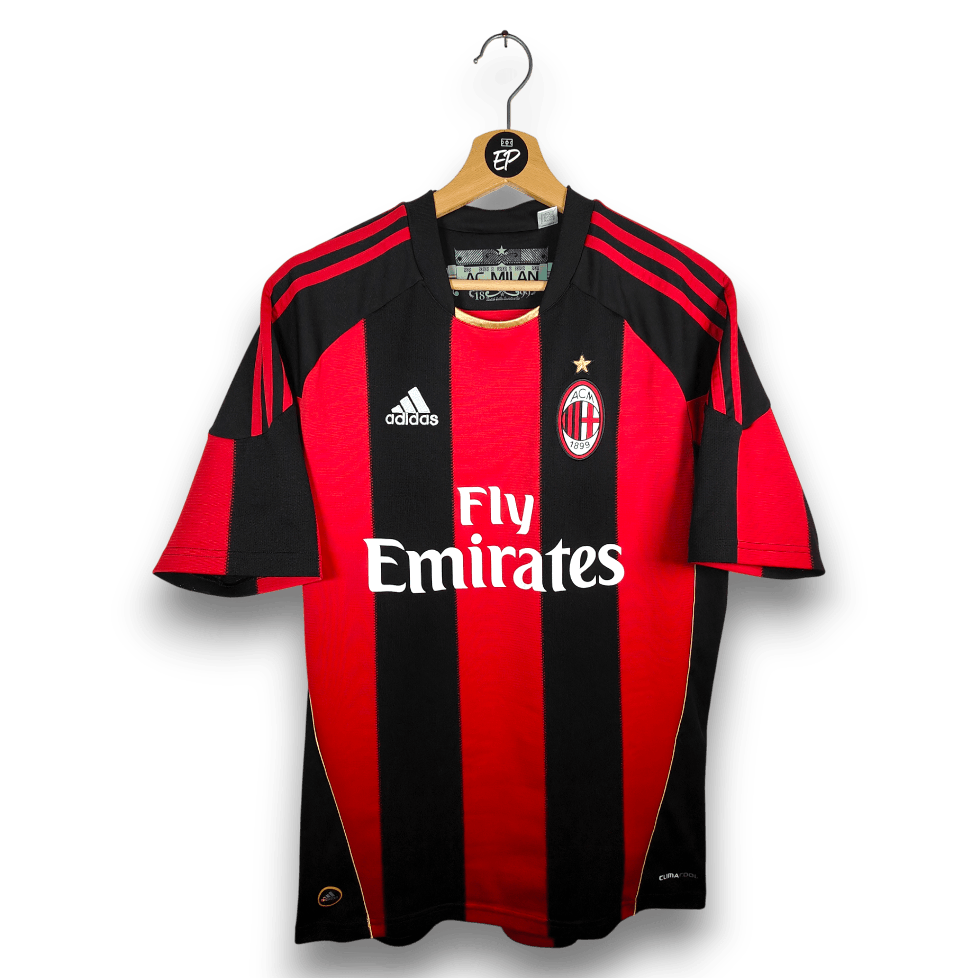 2010 - 11 AC Milan Home Shirt Ronaldinho 80 - 9.5/10 - (M) - Eternal Pitch