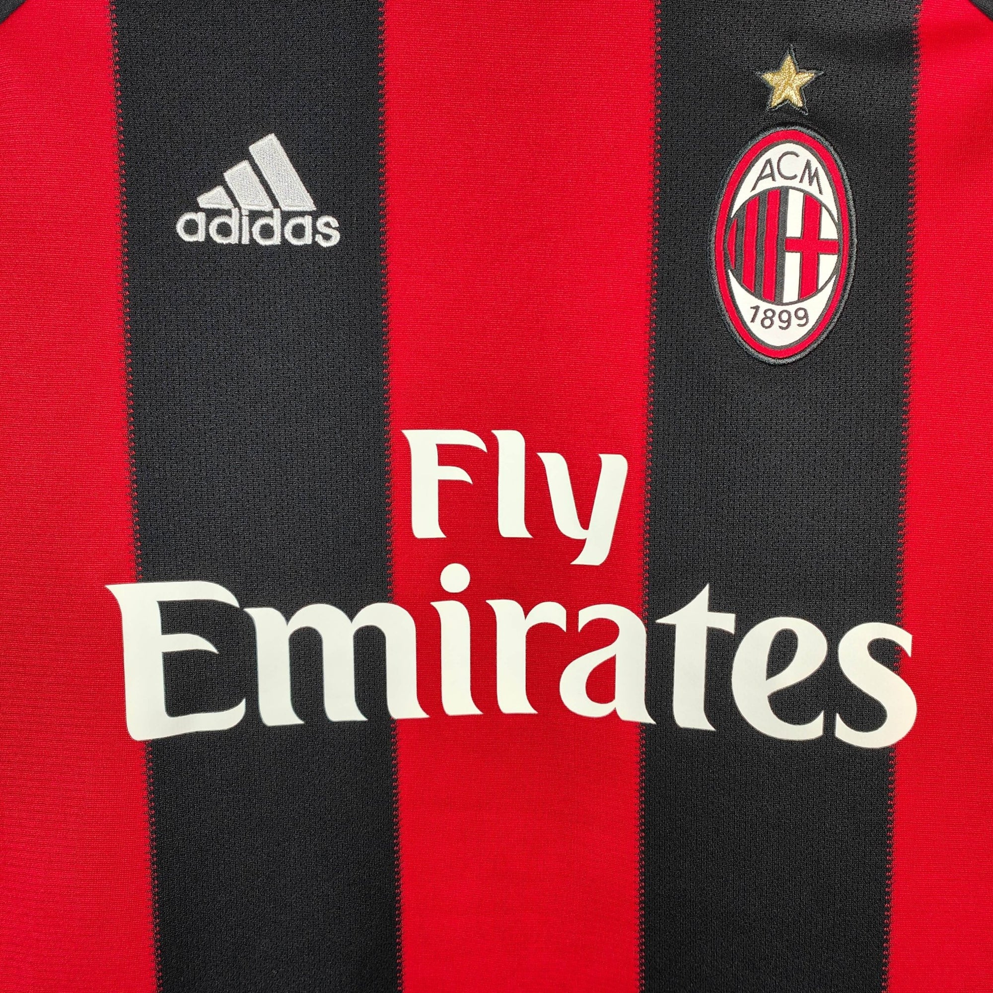 2010 - 11 AC Milan Home Shirt Ronaldinho 80 - 9.5/10 - (M) - Eternal Pitch