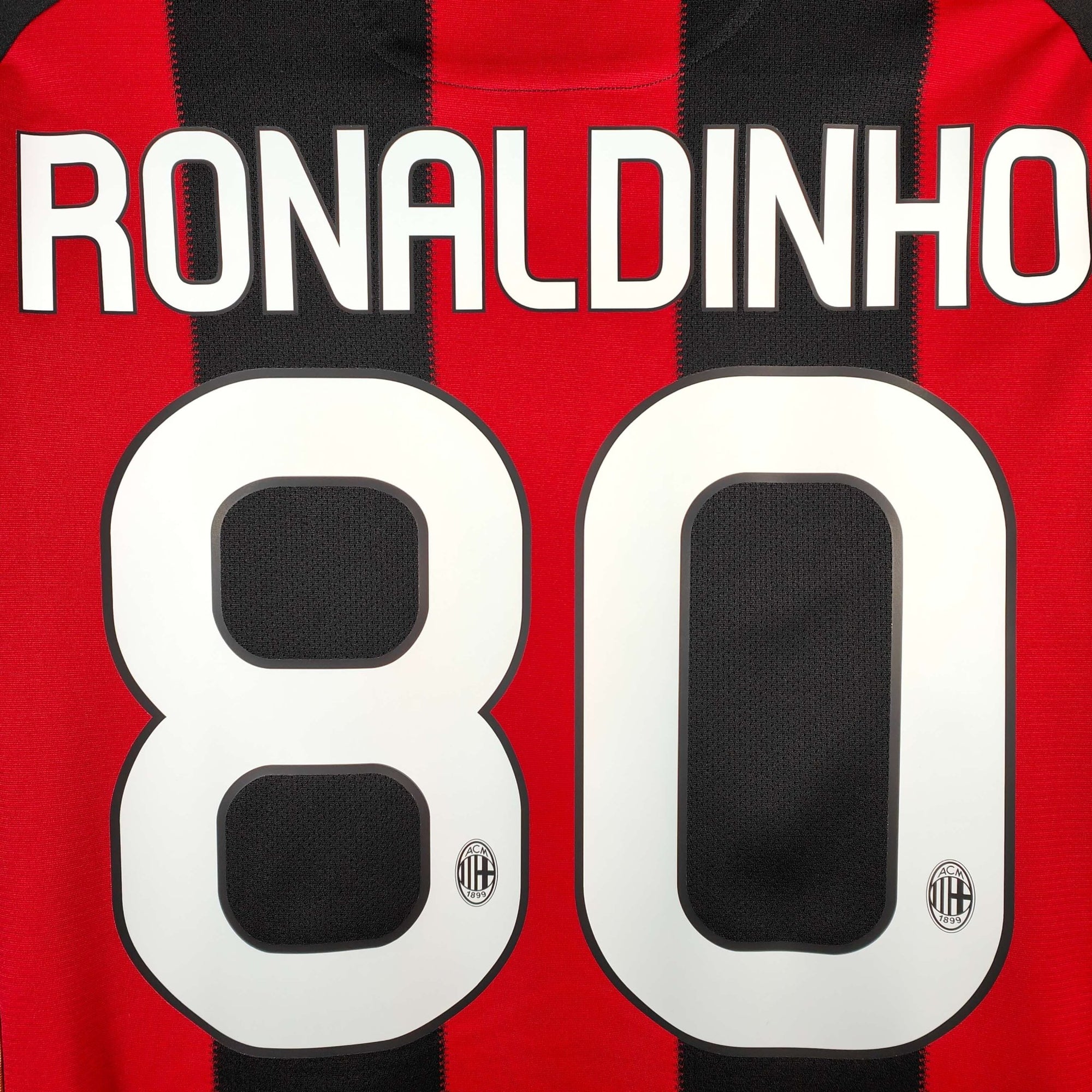 2010 - 11 AC Milan Home Shirt Ronaldinho 80 - 9.5/10 - (M) - Eternal Pitch