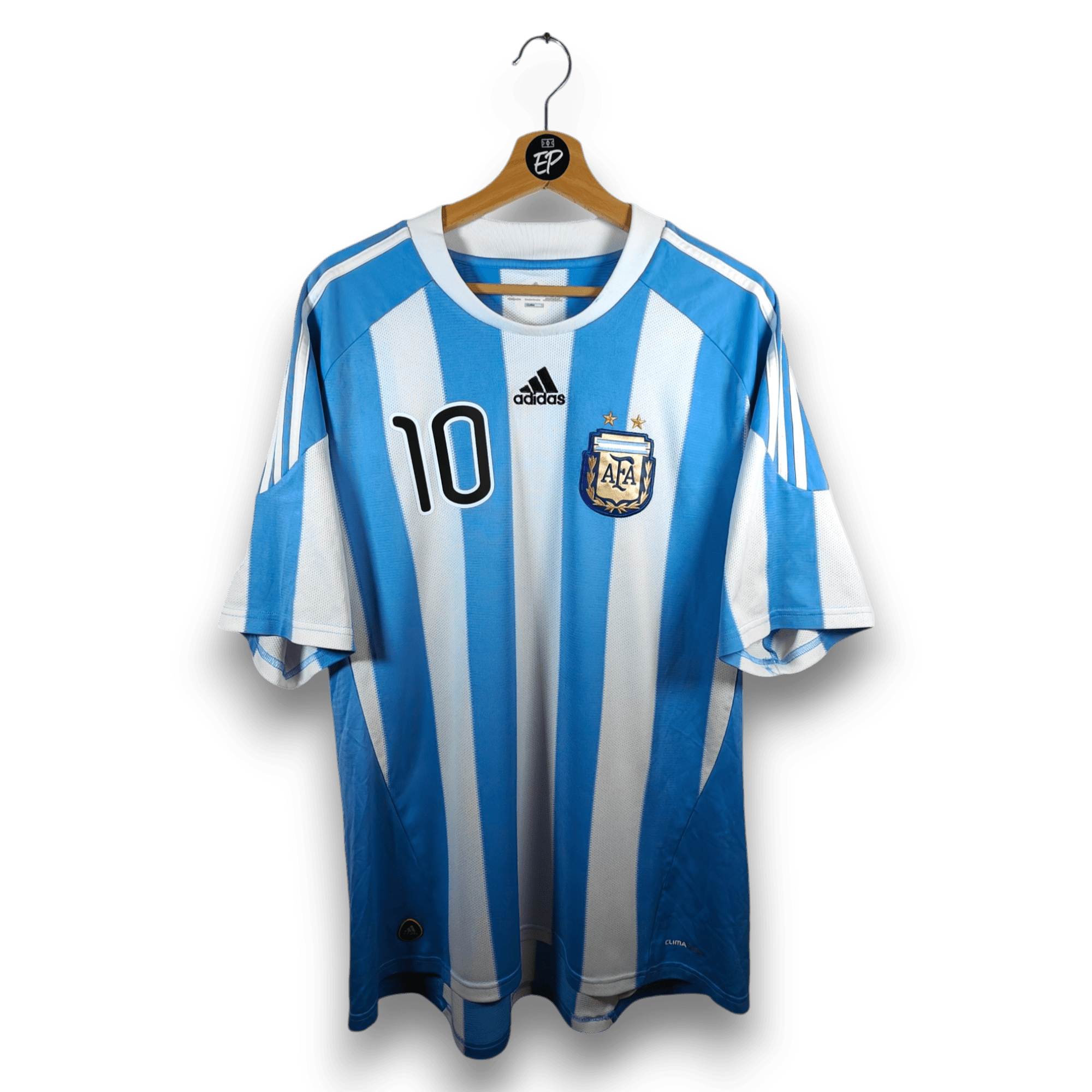 2010 - 11 Argentina Home Shirt Messi 10 - 8.5/10 - (XL) - Eternal Pitch