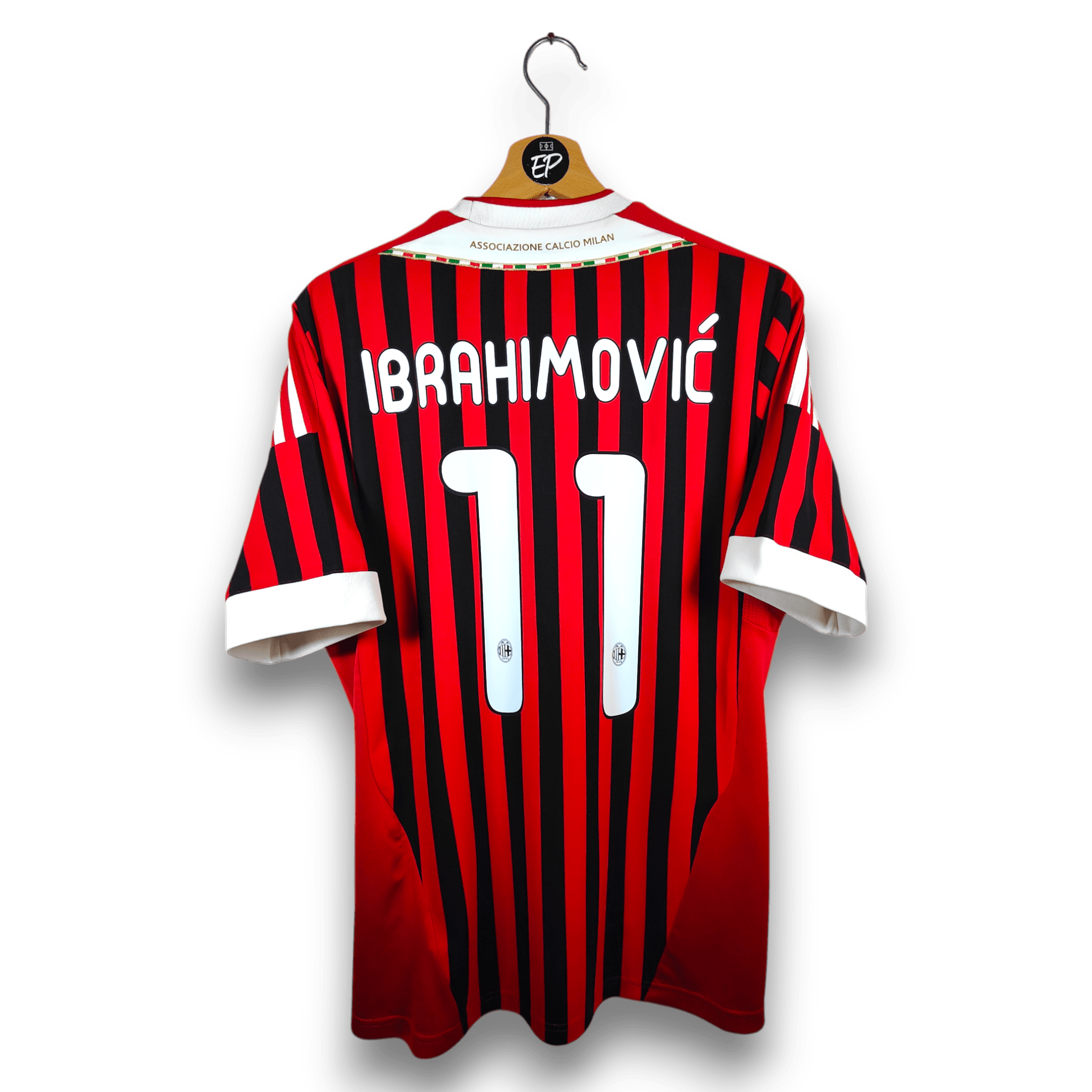 2011 - 12 AC Milan Home Shirt Ibrahimovic 11 - 8.5/10 - (M) - Eternal Pitch