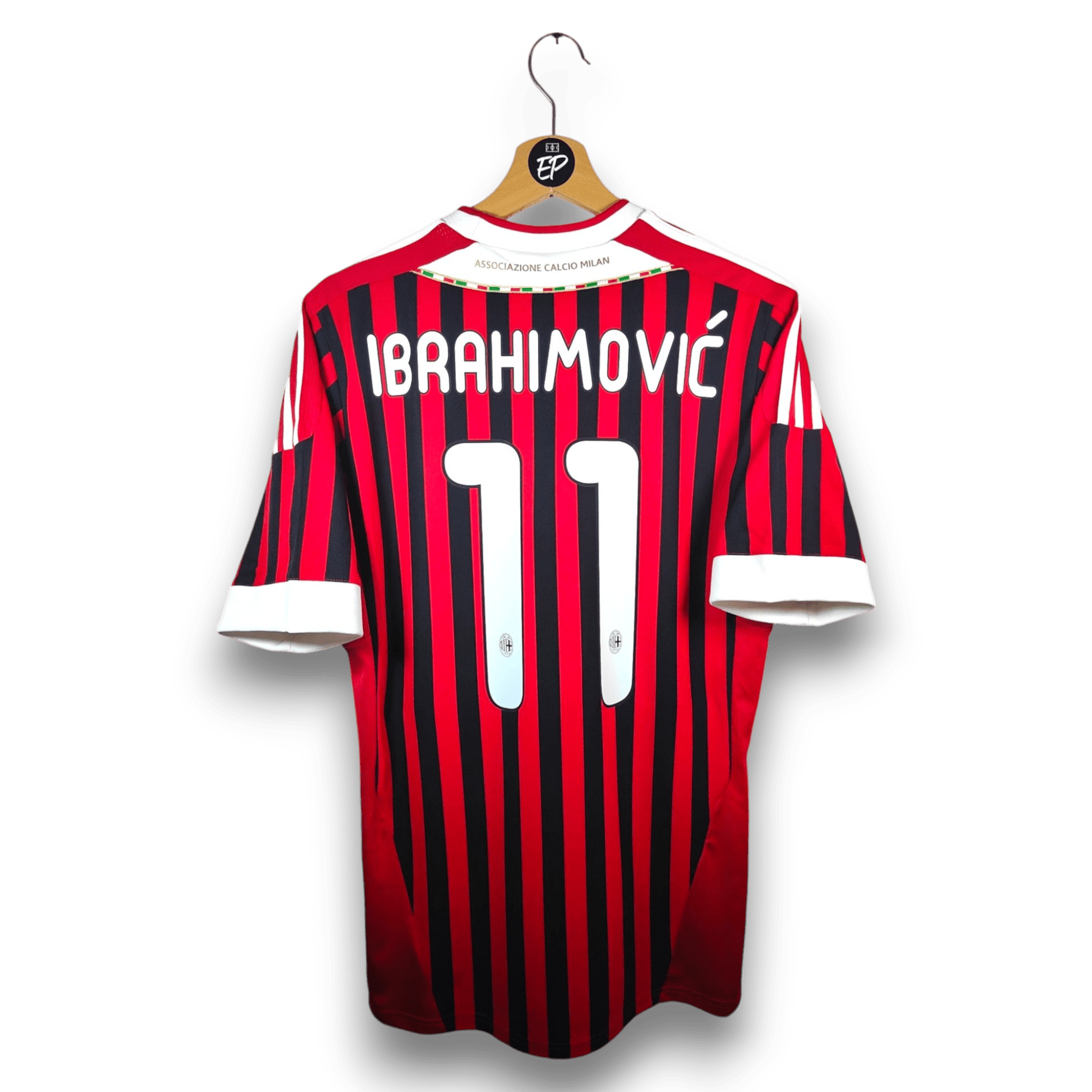 2011 - 12 AC Milan Home Shirt Ibrahimovic 11 (M) - Eternal Pitch