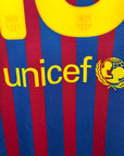 2011 - 12 FC Barcelona Home Shirt Messi 10 - 7/10 - (L) - Eternal Pitch