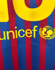 2011 - 12 FC Barcelona Home Shirt Messi 10 - 7.5/10 - (M) - Eternal Pitch