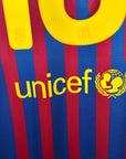 2011 - 12 FC Barcelona Home Shirt Messi 10 - 9.5/10 - (XL) - Eternal Pitch