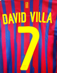 2011 - 12 FC Barcelona Home Shirt Villa 7 - 8.5/10 - (M) - Eternal Pitch