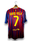 2011 - 12 FC Barcelona Home Shirt Villa 7 - 8.5/10 - (M) - Eternal Pitch