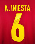 2011 - 12 Spain Home Shirt Iniesta 6 - 9/10 - (XL) - Eternal Pitch