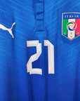 2012 - 13 Italy Home Shirt Pirlo 21 - 9.5/10 - (M) - Eternal Pitch