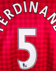 2012 - 13 Manchester United Home Shirt Ferdinand 5 - 9/10 - (XL) - Eternal Pitch