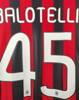 2013 - 14 AC Milan Home Shirt Balotelli 45 - 6/10 - (M) - Eternal Pitch