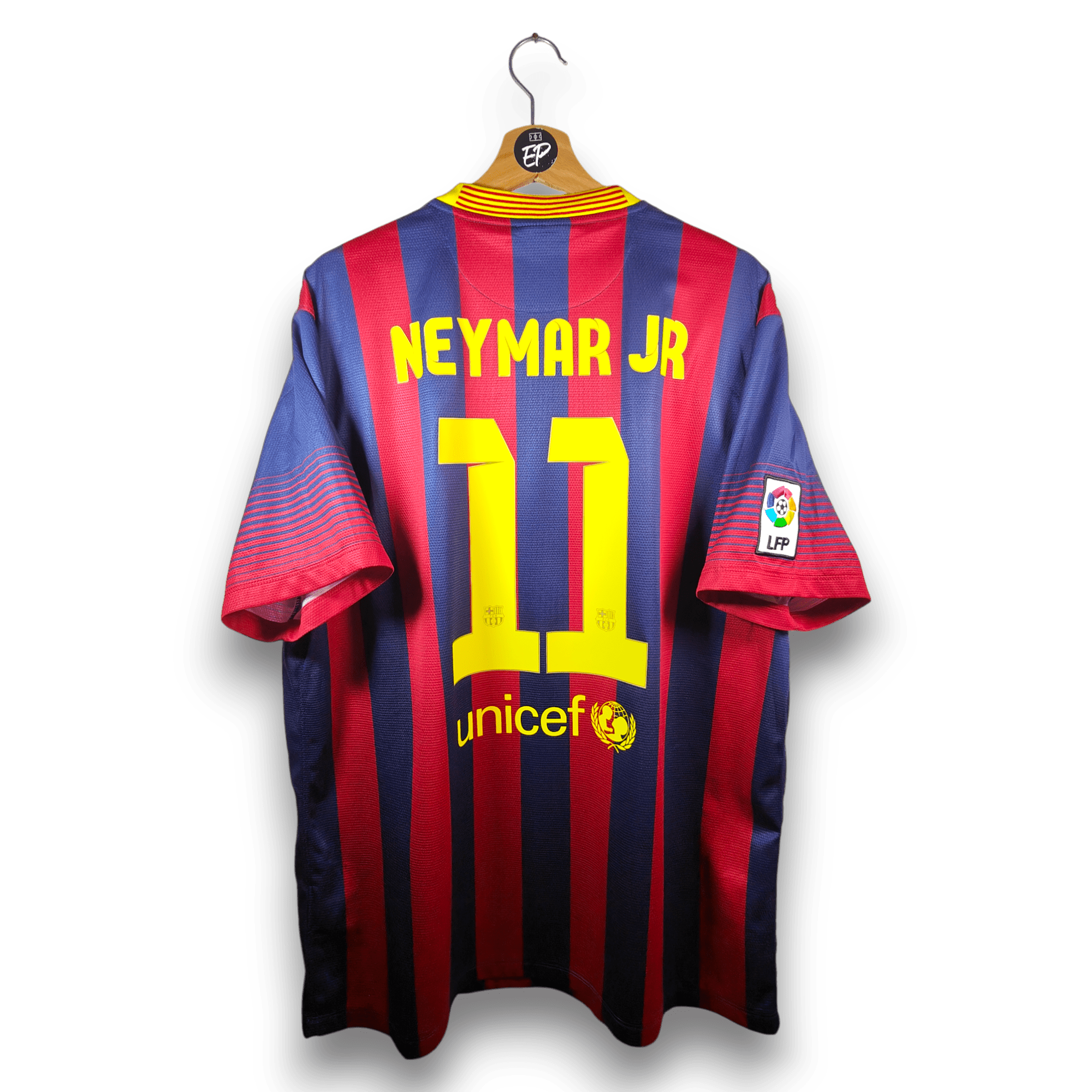 2013 - 14 FC Barcelona Home Shirt Neymar 11 - 9/10 - (XL) - Eternal Pitch