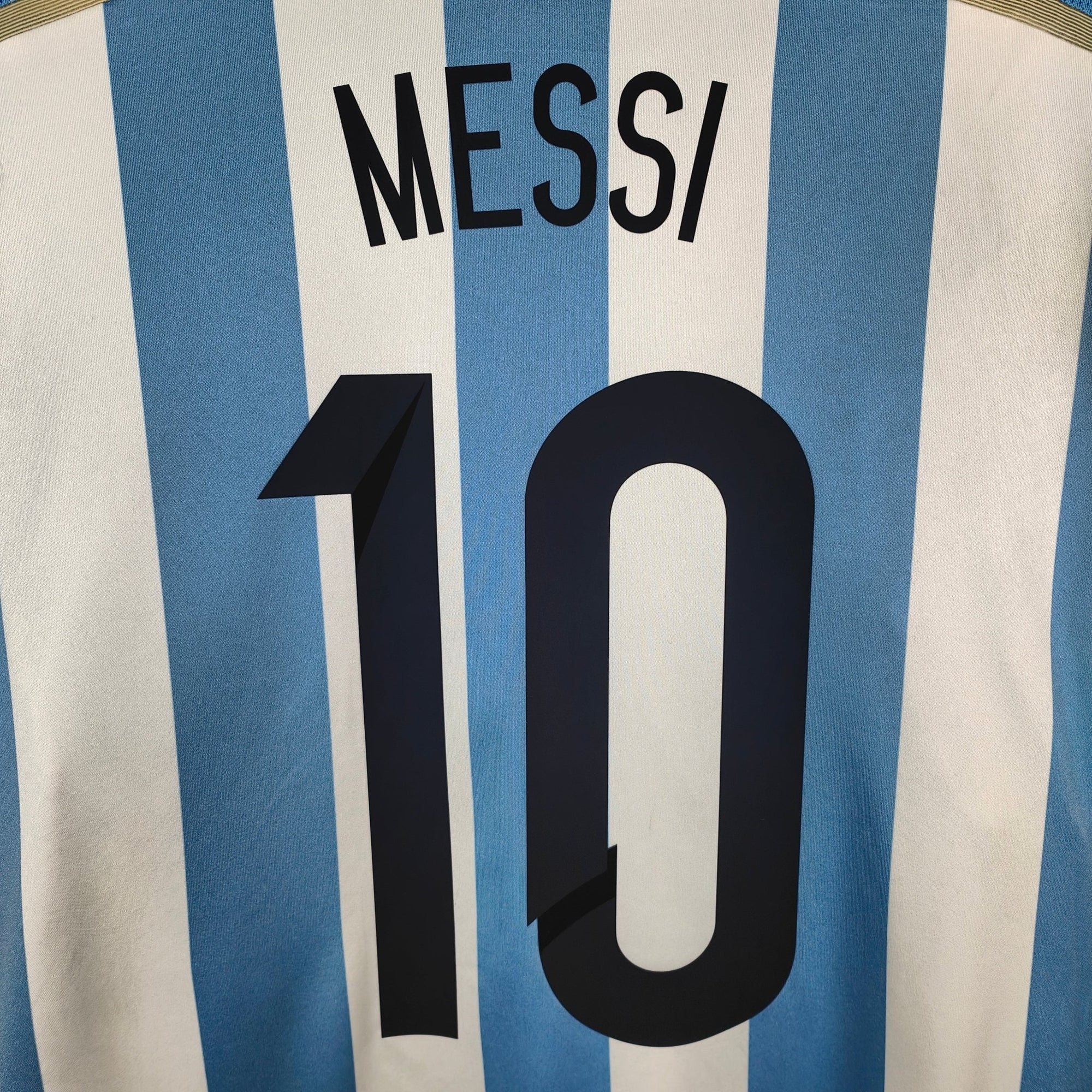 2013 - 15 Argentina Home Shirt Messi 10 - 5.5/10 - (L) - Eternal Pitch
