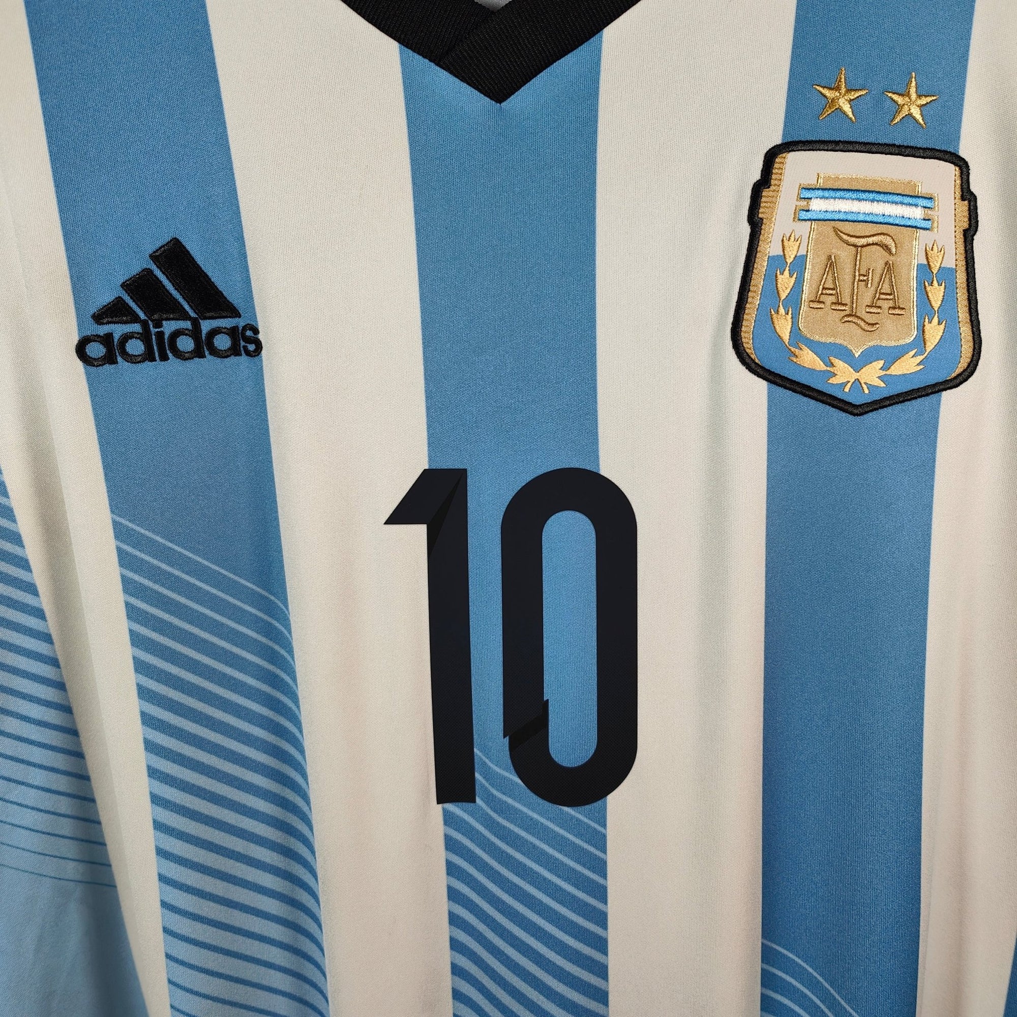 2013 - 15 Argentina Home Shirt Messi 10 - 5.5/10 - (L) - Eternal Pitch