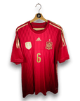 2013 - 15 Spain Home Shirt Iniesta 6 - 8/10 - (XL) - Eternal Pitch
