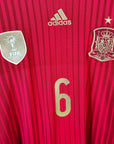 2013 - 15 Spain Home Shirt Iniesta 6 - 8/10 - (XL) - Eternal Pitch