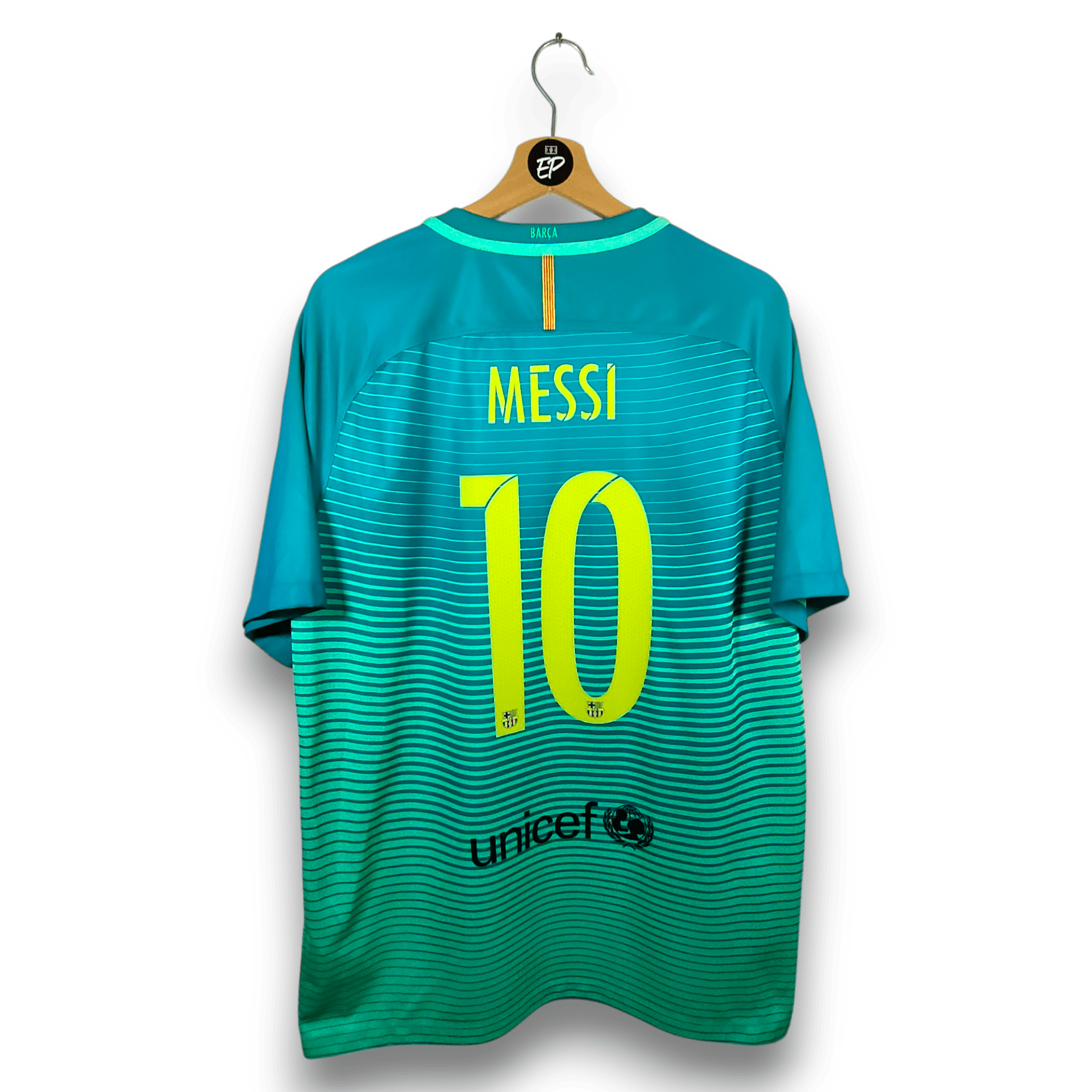2016-17 FC Barcelona Third Shirt Messi #10 - 9/10 - (XL) – 776854