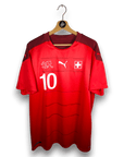 2020 - 21 Switzerland Home Shirt Xhaka 10 - 9.5/10 - (XL) - Eternal Pitch