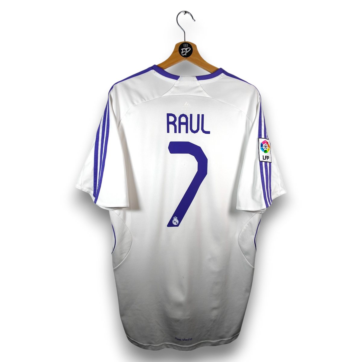 Raul Real Madrid 2007 2008 UEFA Long Sleeve Soccer Jersey Shirt offers Camista L