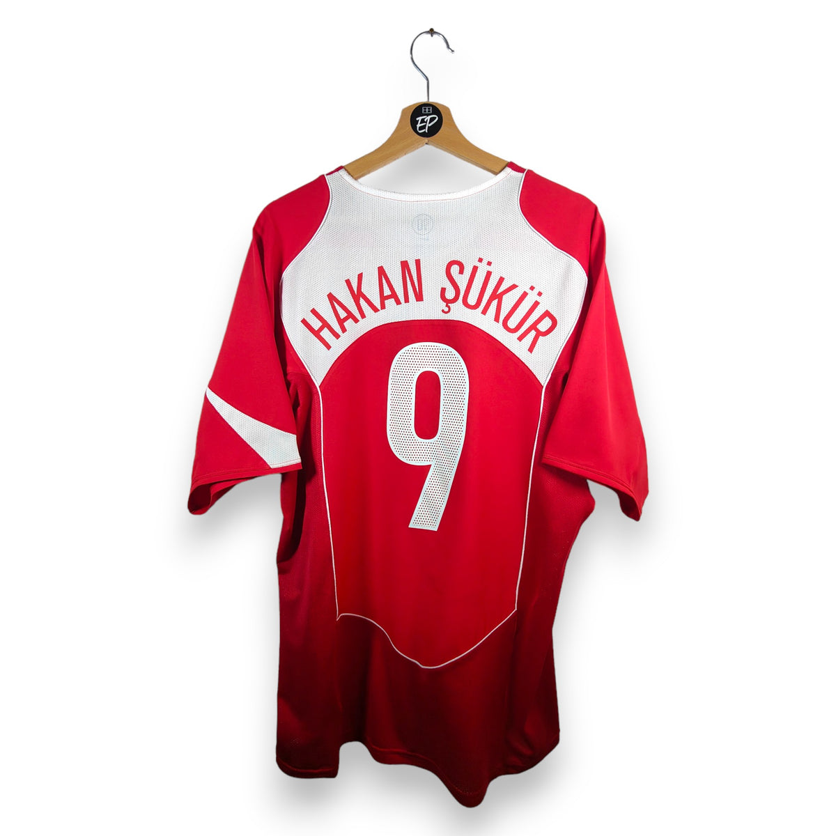 トルコ代表 Hakan Sukur 9番ユニフォーム 2004-06 Turkey Home Shirt Hakan Sukur #9 (L) | Vintage