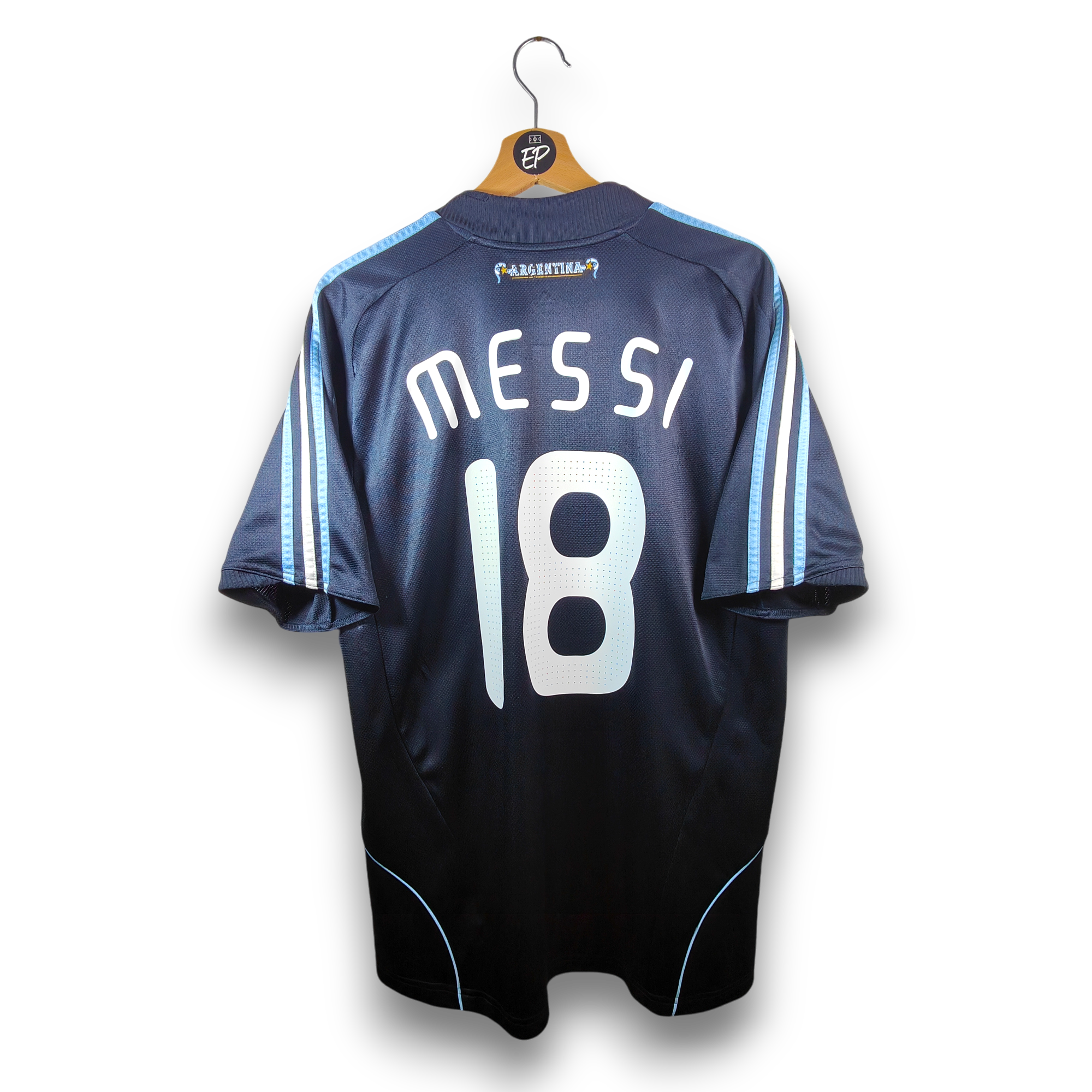 2007-08 Argentina Away Shirt Messi #18 (L) 623794 Adidas