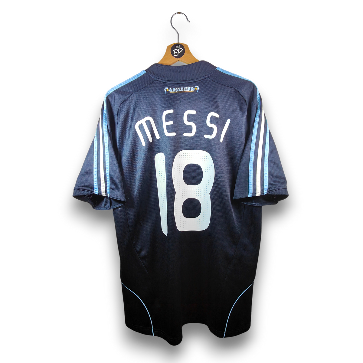 ウェア 07/08 Messi Argentina National Uniform 2008 Adidas Argentina Home Soccer Jersey Lionel Messi Men XL