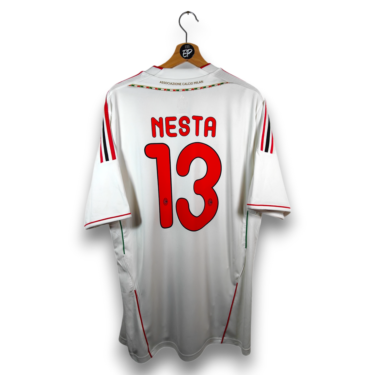 90s AC Milan NESTA soccerユニフォームゲームシャツ　S 90s AC Milan NESTA soccerユニフォームゲームシャツ S