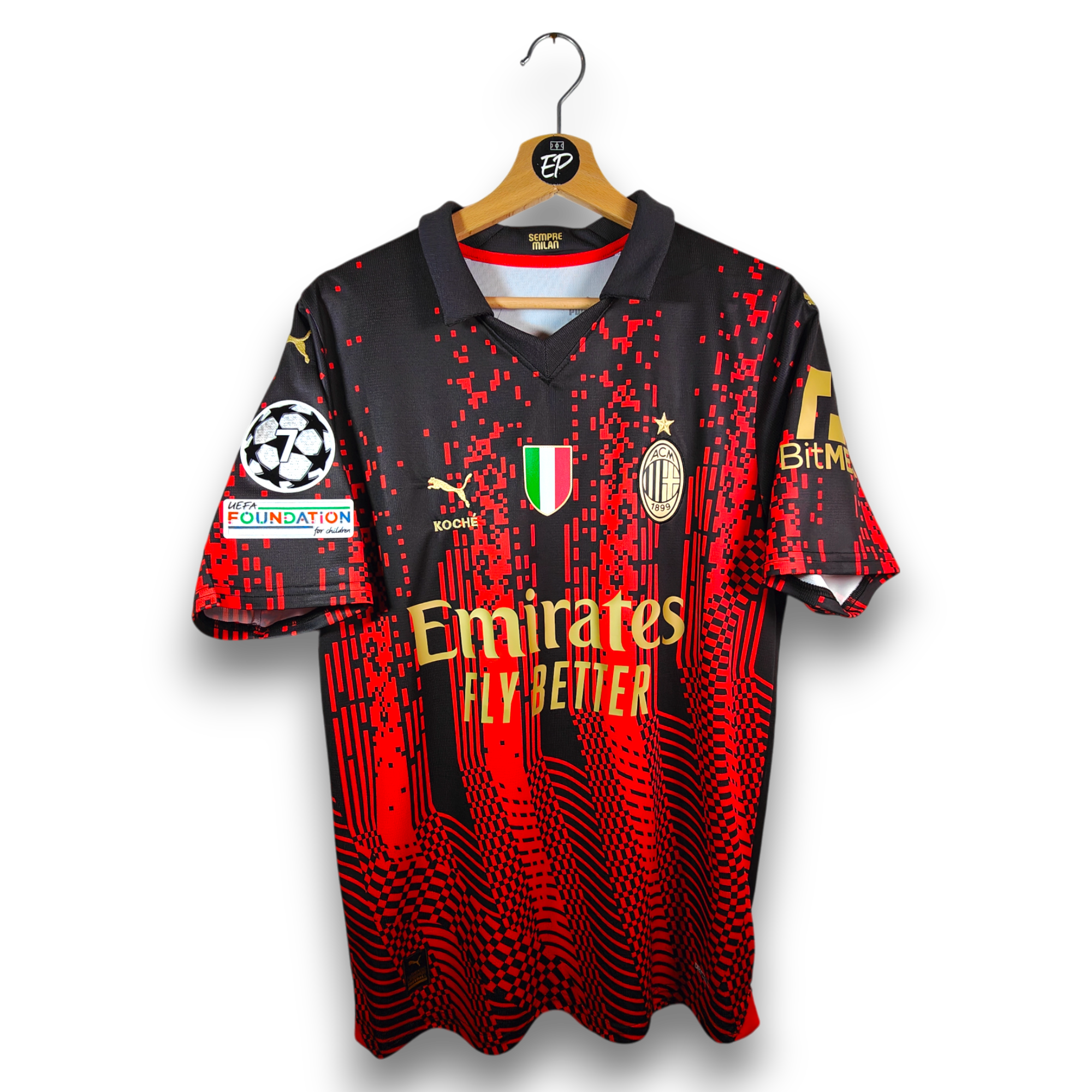 新品 22-23 ACミラン×KOCHE GIRoud 9番 半袖 シャツ 2022-23 AC Milan Fourth Koche Shirt Giroud #9 (M) 773362-01