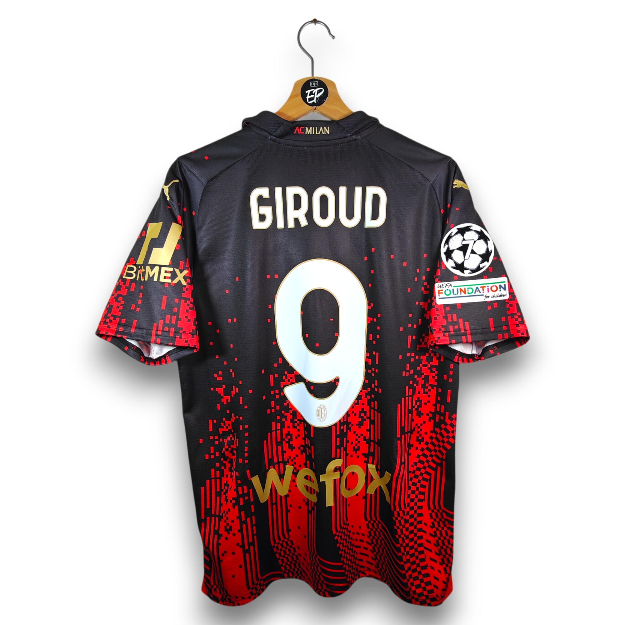 新品 22-23 ACミラン×KOCHE GIRoud 9番 半袖シャツ 2022-23 AC Milan Fourth Koche Shirt Giroud #9 (M) 773362-01