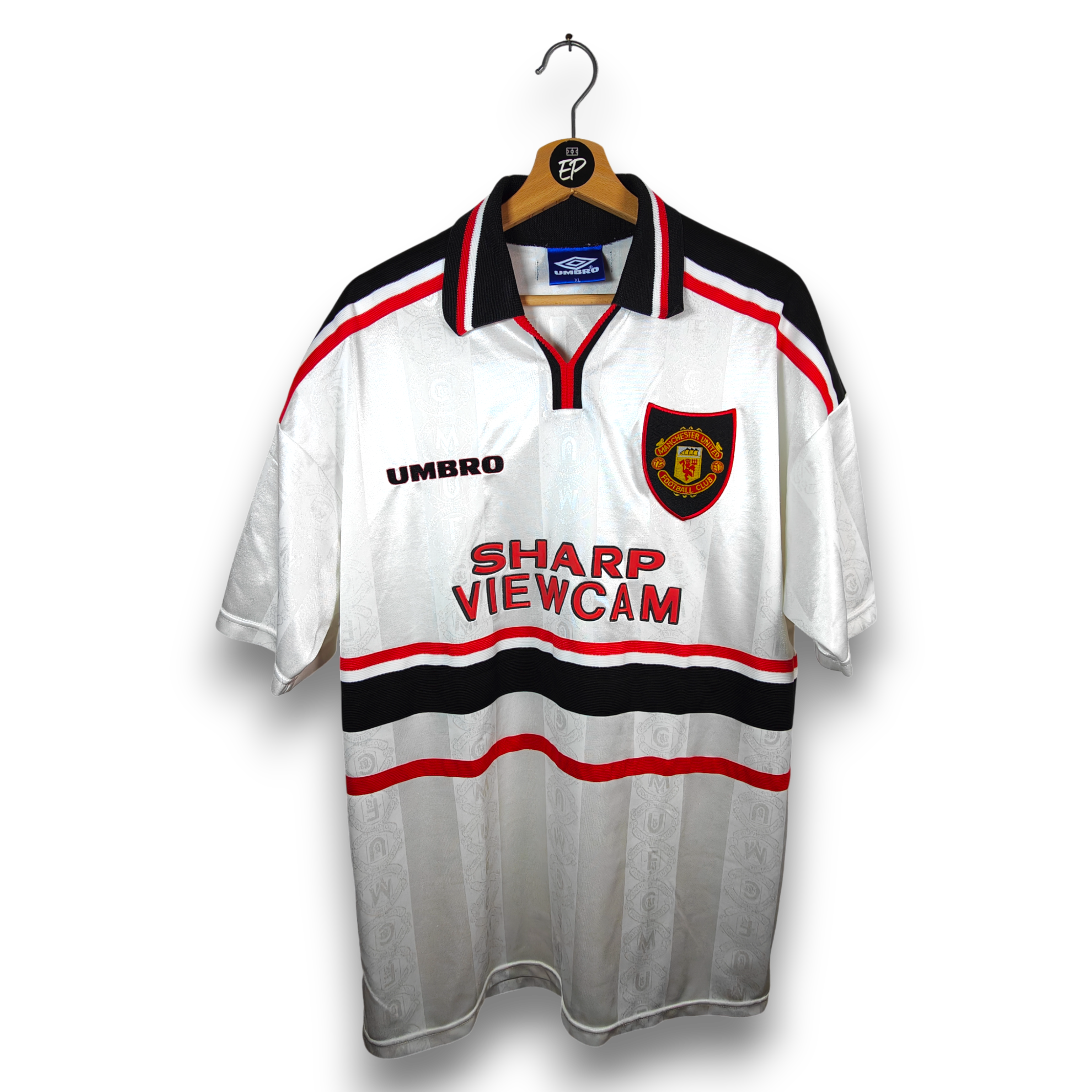 1997-99 Manchester United Away Shirt Beckham #7 - 9/10 - (XL