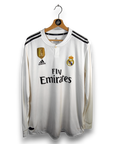 2018-19 Real Madrid Player version Home Shirt LS Bale
