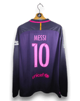 2016-17 FC Barcelona Away Shirt LS Messi