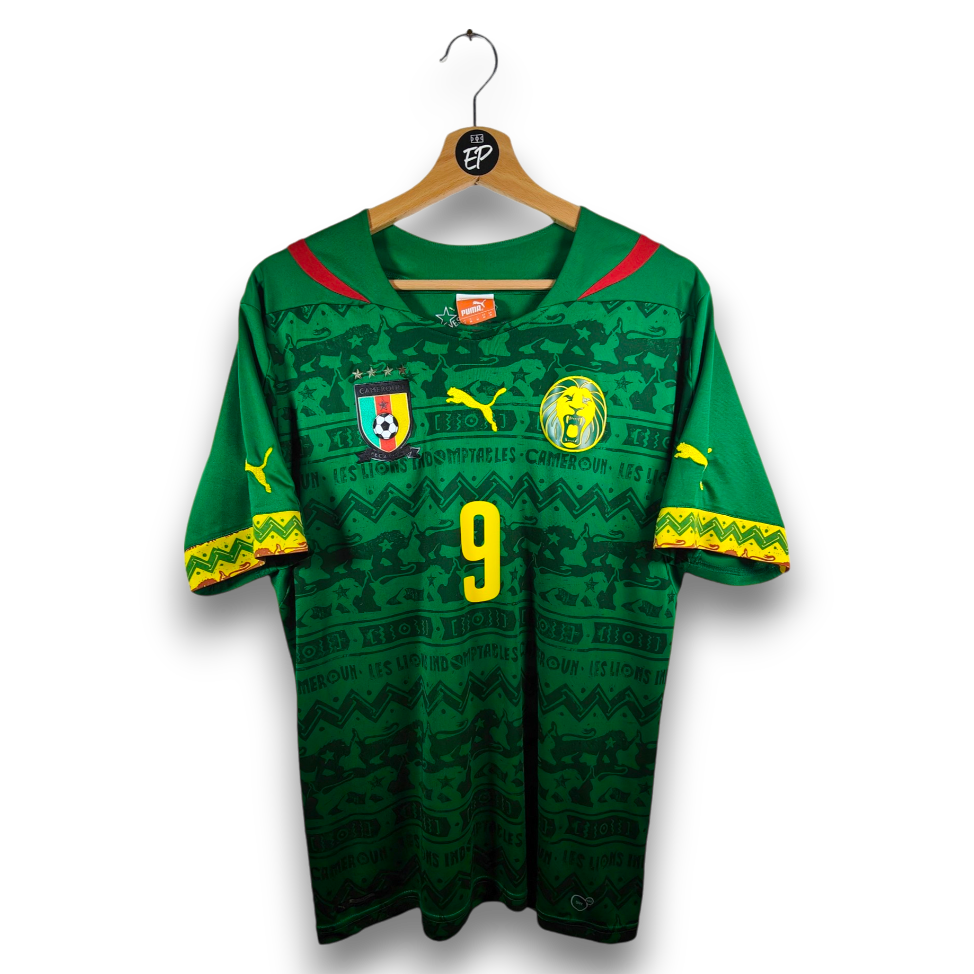 カメルーン代表2014 #9 ETO’ O サイズXL PUMA カメルーン代表 2014 ユニフォーム ホーム 半袖 レプリカ