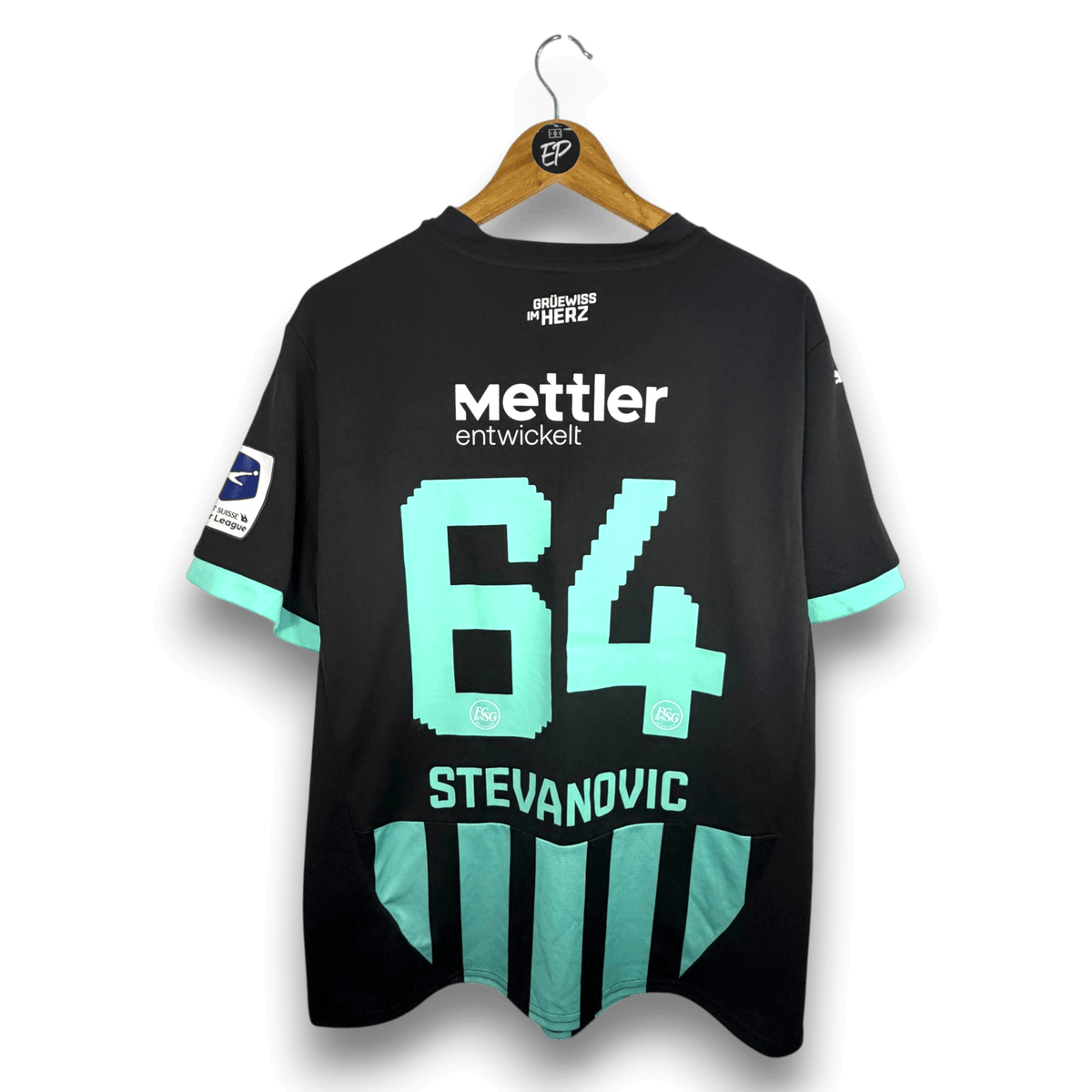 2024-25 St-Gallen Away Shirt Match Issue Stevanovic 