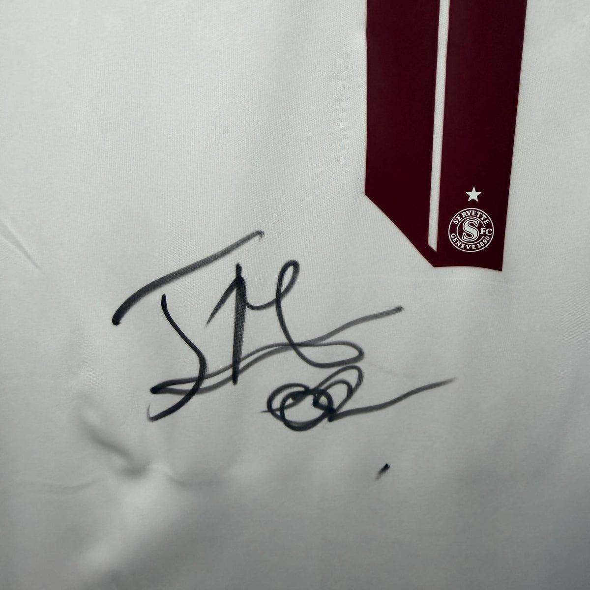 2025-26 Servette Away Shirt SIGNED Kadile 