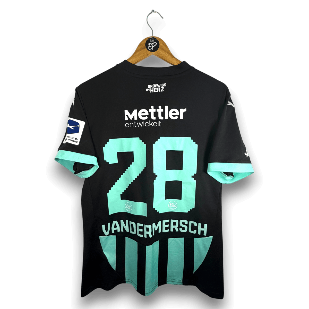 2024-25 St-Gallen Away Shirt Match Issue Vandermersch 