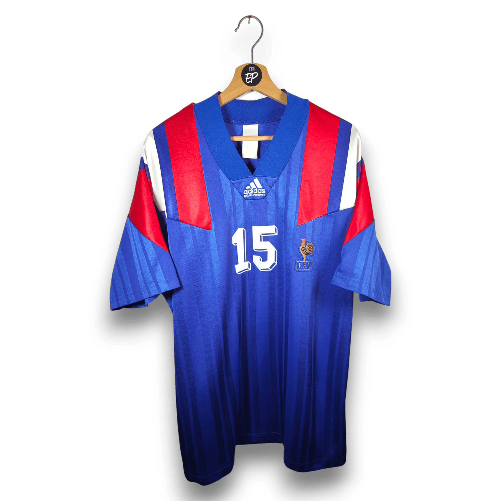 1992 - 93 France Home Shirt Ginola 15 - 9/10 - (XL) - Eternal Pitch
