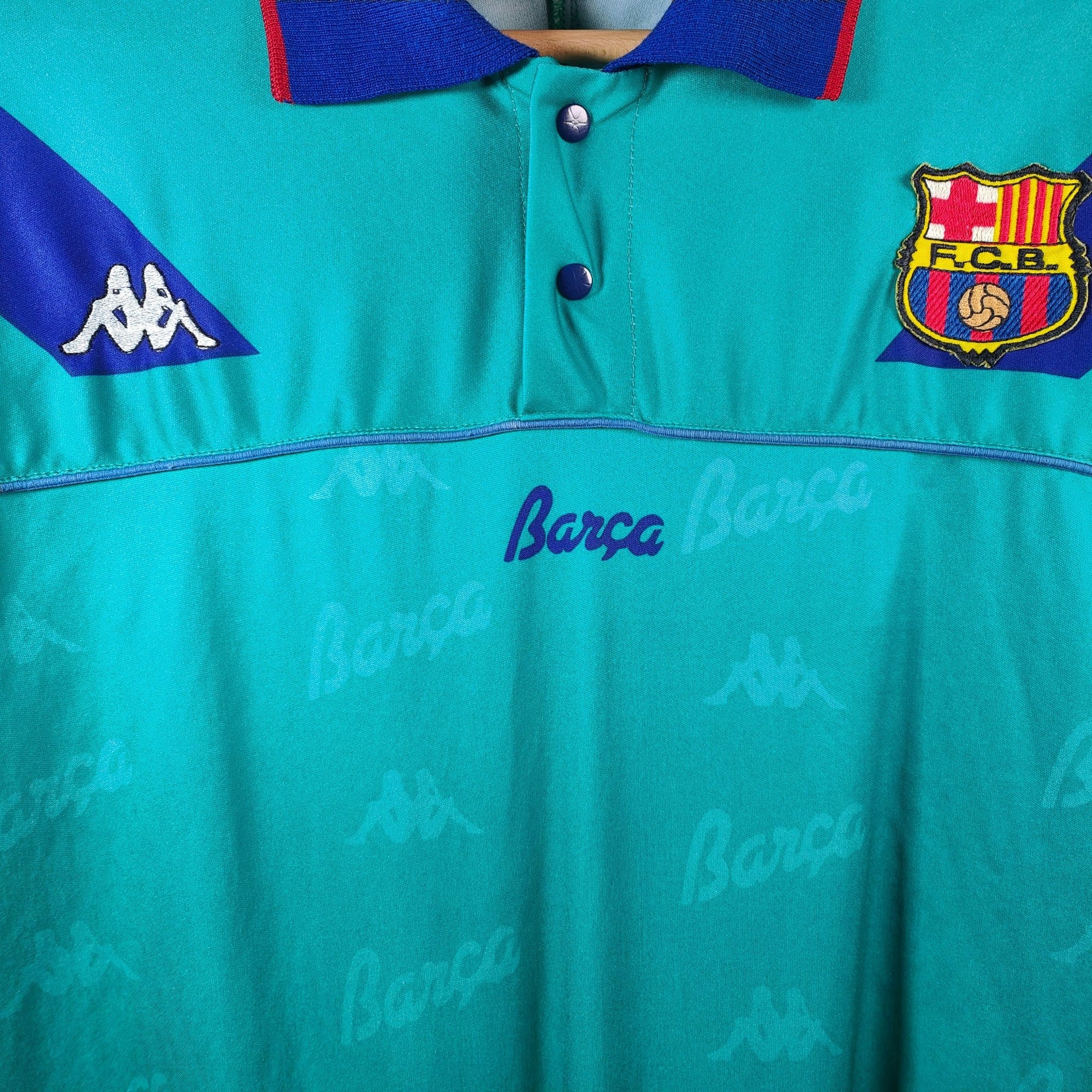 1992 - 95 FC Barcelona Away Shirt - 7.5/10 - (XL) - Eternal Pitch
