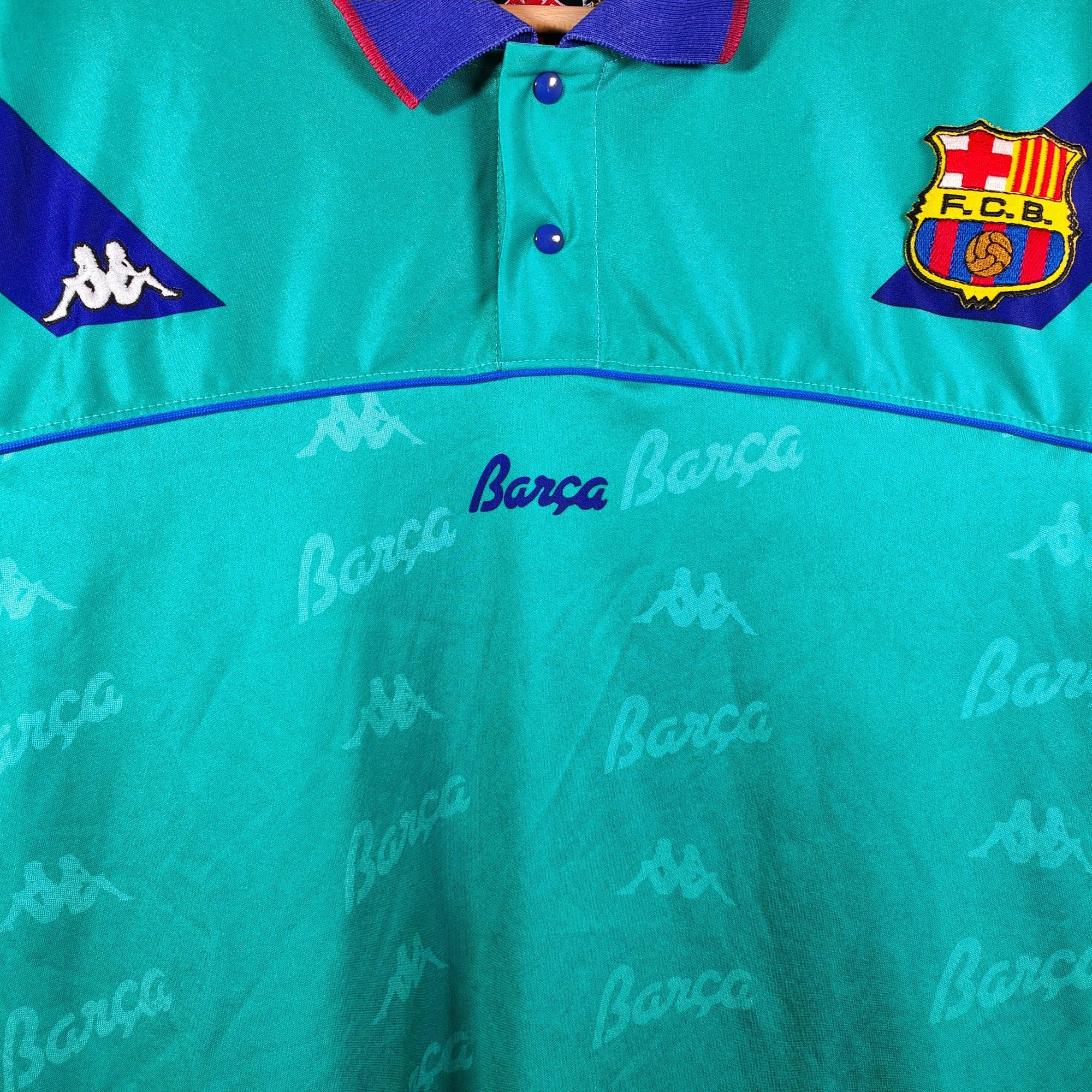 1992 - 95 FC Barcelona Away Shirt - 8/10 - (XL) - Eternal Pitch