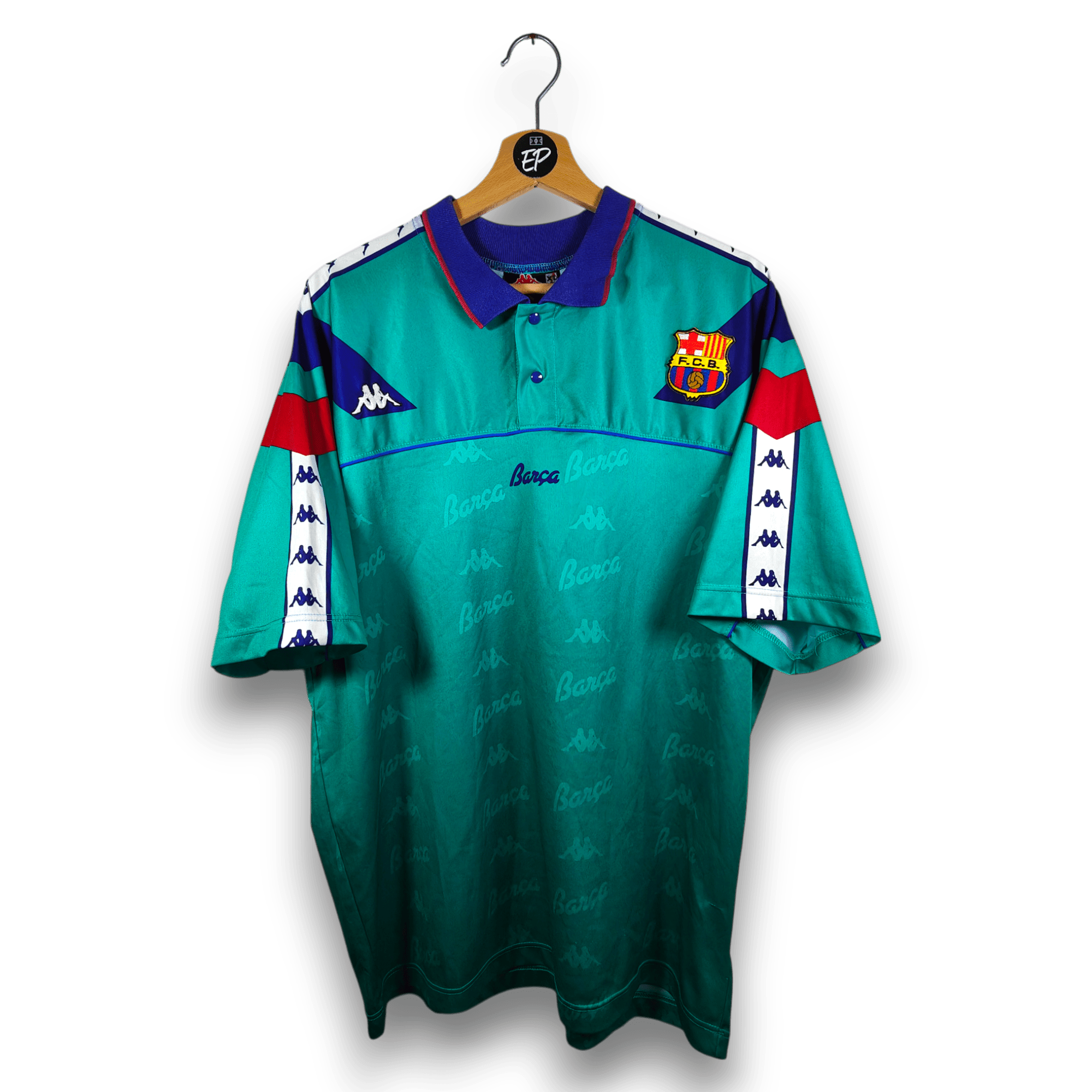 1992 - 95 FC Barcelona Away Shirt - 8/10 - (XL) - Eternal Pitch