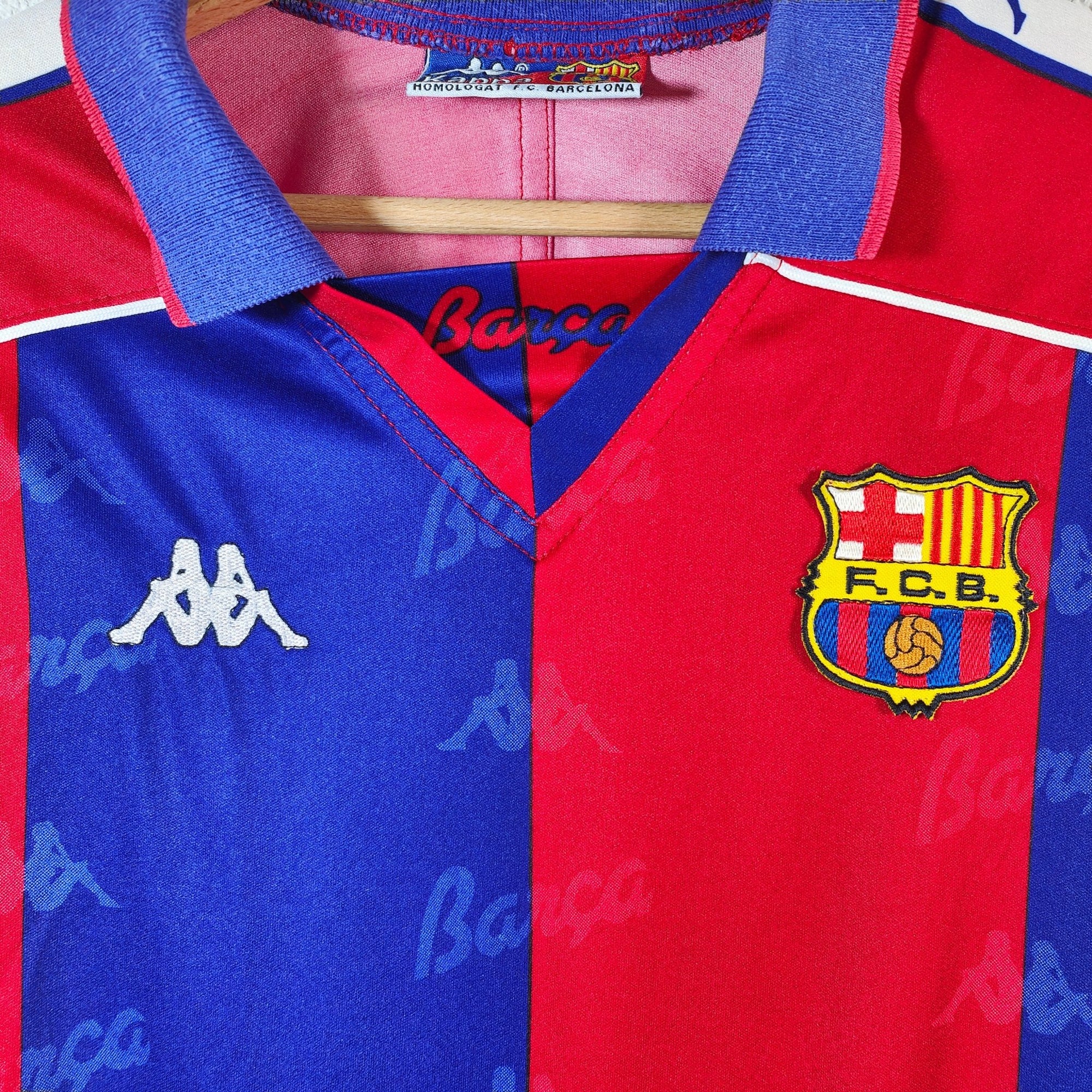 1992 - 95 FC Barcelona Home LS Shirt - 8.5/10 - (M) - Eternal Pitch
