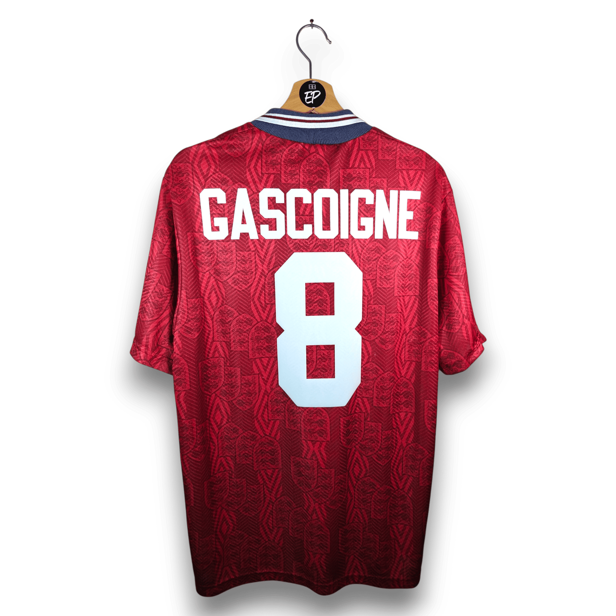 1993 - 95 England Away Shirt Gascoigne 8 - 8.5/10 - (L) - Eternal Pitch